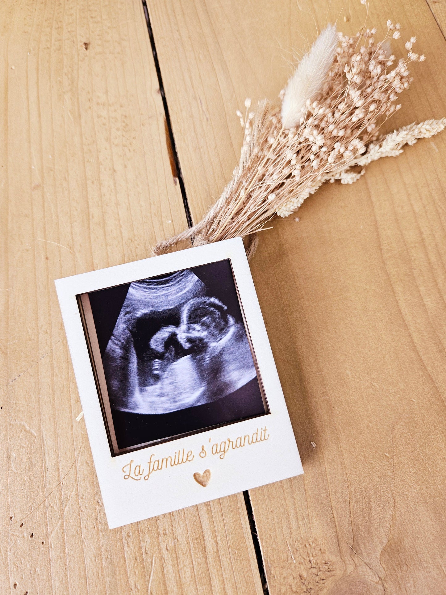 Polaroïd personnalisé bois - magnet - polaroïd photo personnalise cadeau femme  maitresse nounou mamie annonce mariage grossesse témoin