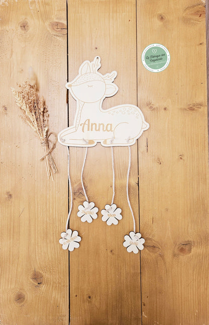 Suspension murale / décoration chambre enfant / info naissance / cadeau de naissance / BICHE