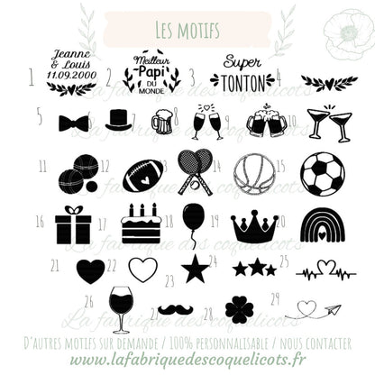 Trousse coton personnalisé / cadeau femme / trousse coton / Message au choix