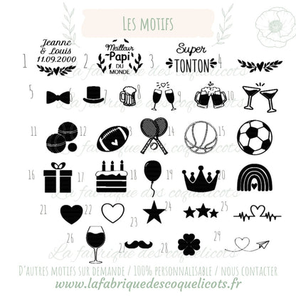 Cochonnet pétanque personnalisé / mariage / cadeau invité / tonton papy papa/ fête des pères / fêtes de papy papi / parrain / témoin /