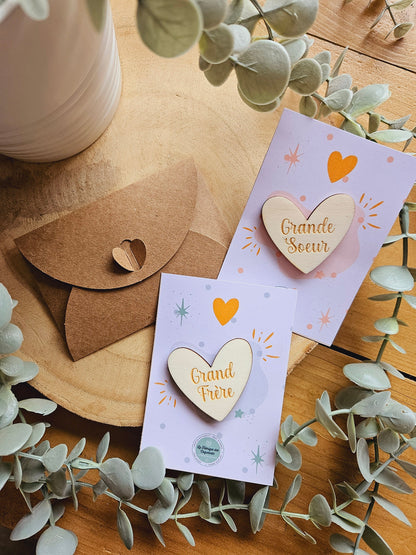 Pins grand frère ou grande soeur  / annonce grossesse/baby shower / gender reveal / grossesse / futur grand frere future grande soeur / bebe