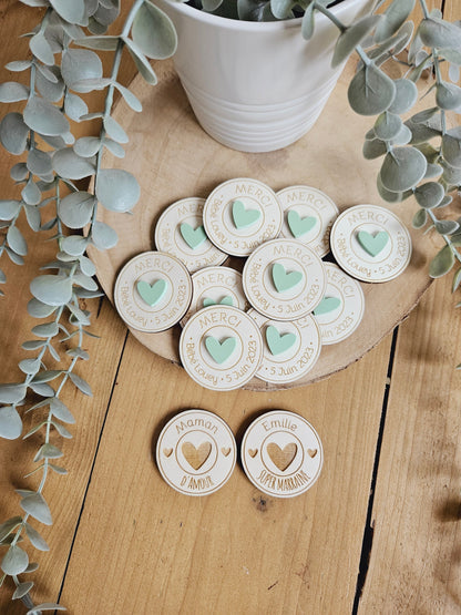 Magnet personnalisé / cadeau invité Merci