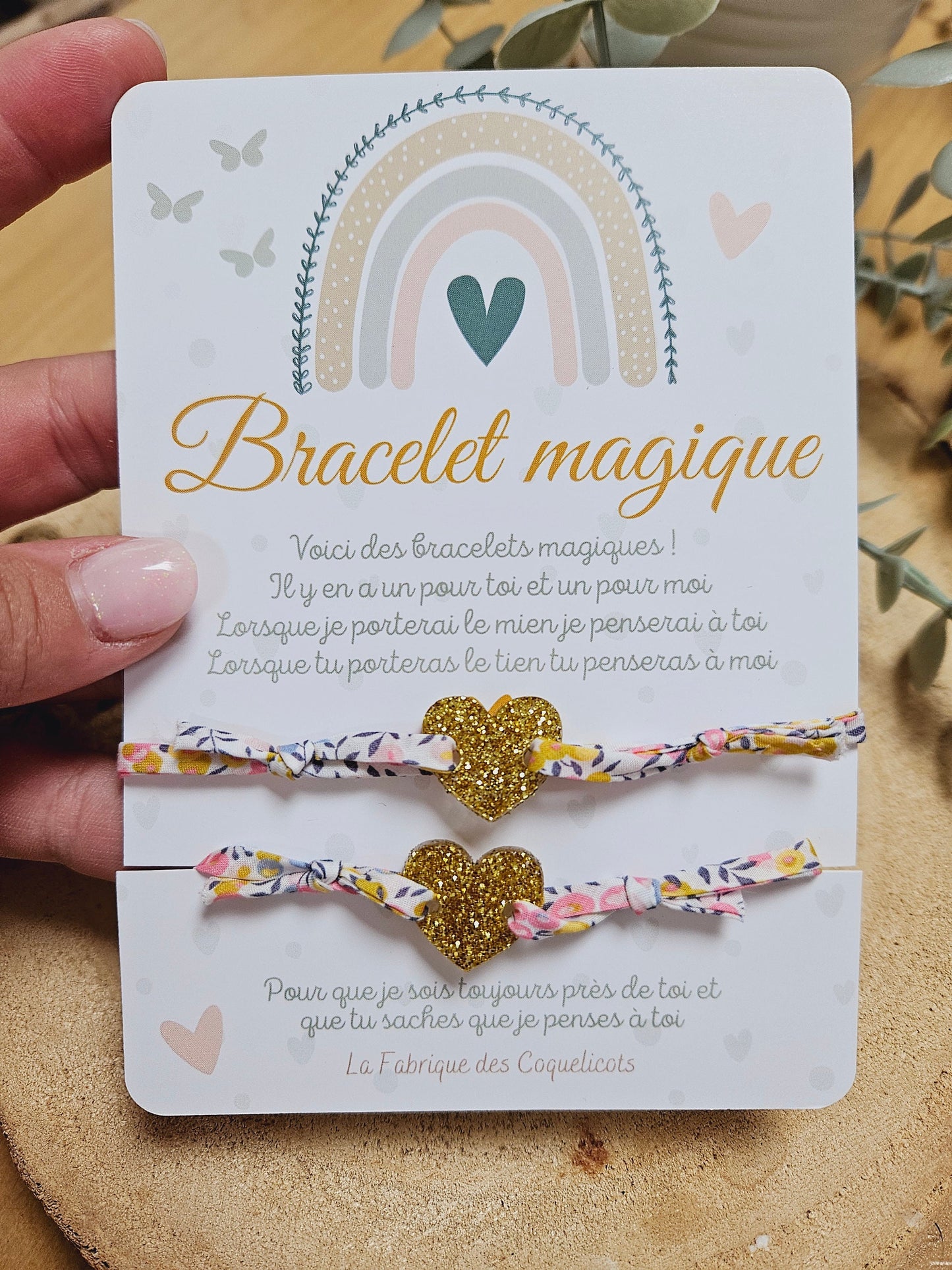 Bracelet premier jour d'école / réconfort / lien parent enfant maternelle / bracelet magique / rentrée scolaire / fille garçon / liberty