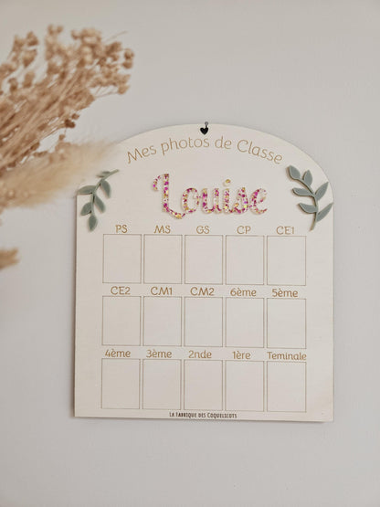Pancarte cadre / plaque photo de classe - petite section a la terminale