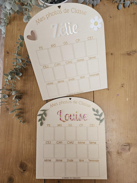 Pancarte cadre / plaque photo de classe - petite section a la terminale