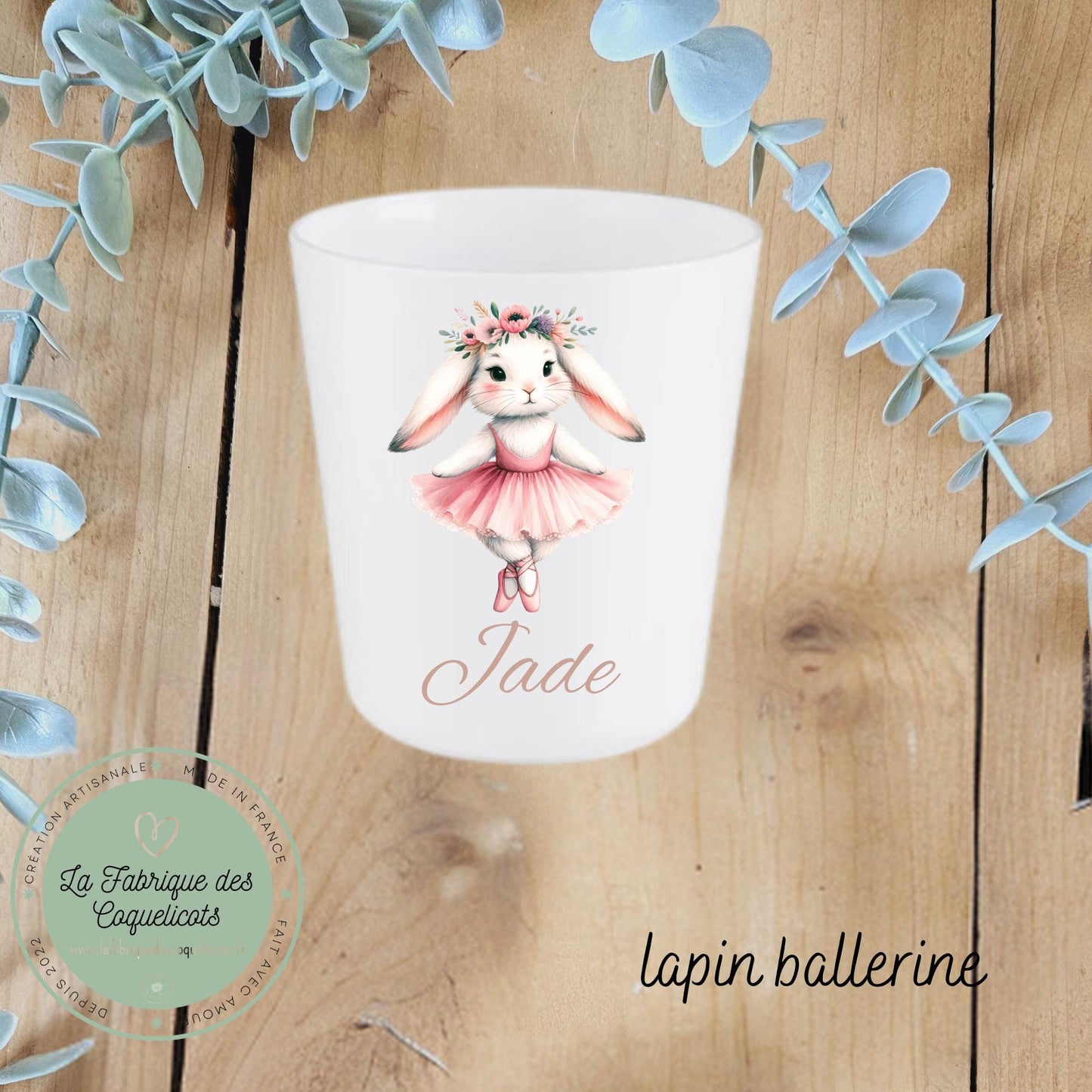 Gobelet / verre personnalisé enfant bébé / cadeau personnalisé rentrée des classes école maternelle / incassable / fille