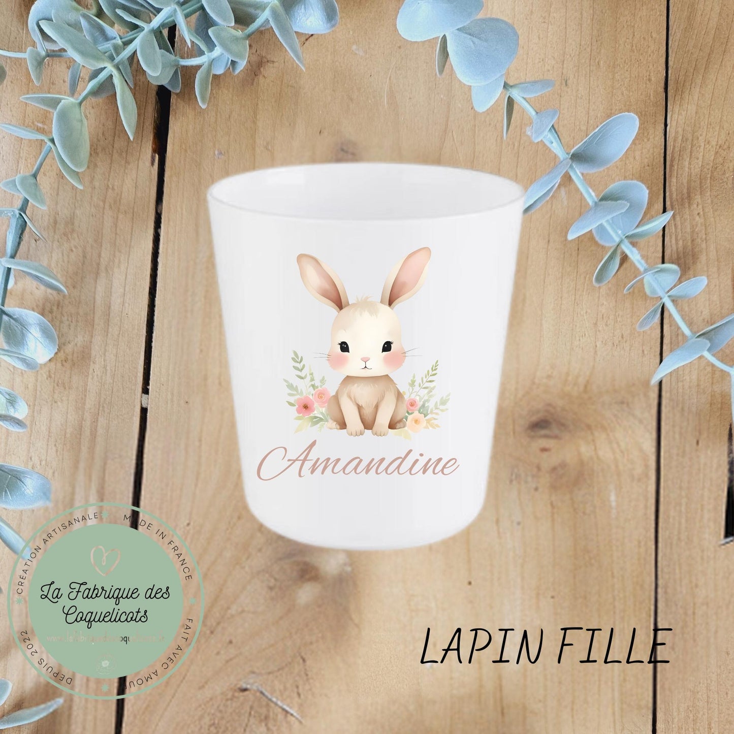 Gobelet / verre personnalisé enfant bébé / cadeau personnalisé rentrée des classes école maternelle / incassable / fille GARCON