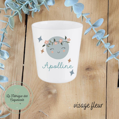 Gobelet / verre personnalisé enfant bébé / cadeau personnalisé rentrée des classes école maternelle / incassable / fille