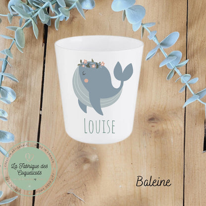 Gobelet / verre personnalisé enfant bébé / cadeau personnalisé rentrée des classes école maternelle / incassable / fille