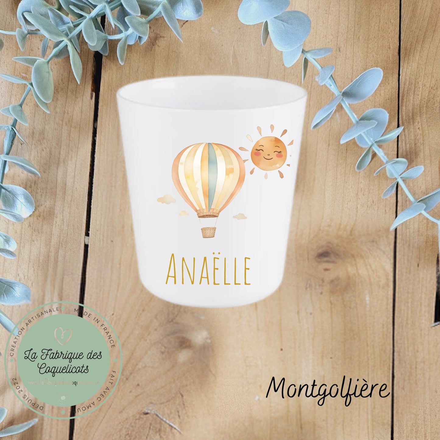 Gobelet / verre personnalisé enfant bébé / cadeau personnalisé rentrée des classes école maternelle / incassable / fille