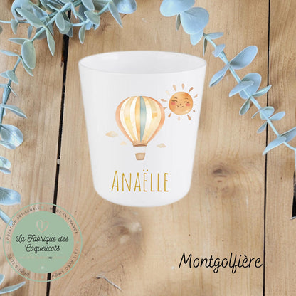 Gobelet / verre personnalisé enfant bébé / cadeau personnalisé rentrée des classes école maternelle / incassable / fille