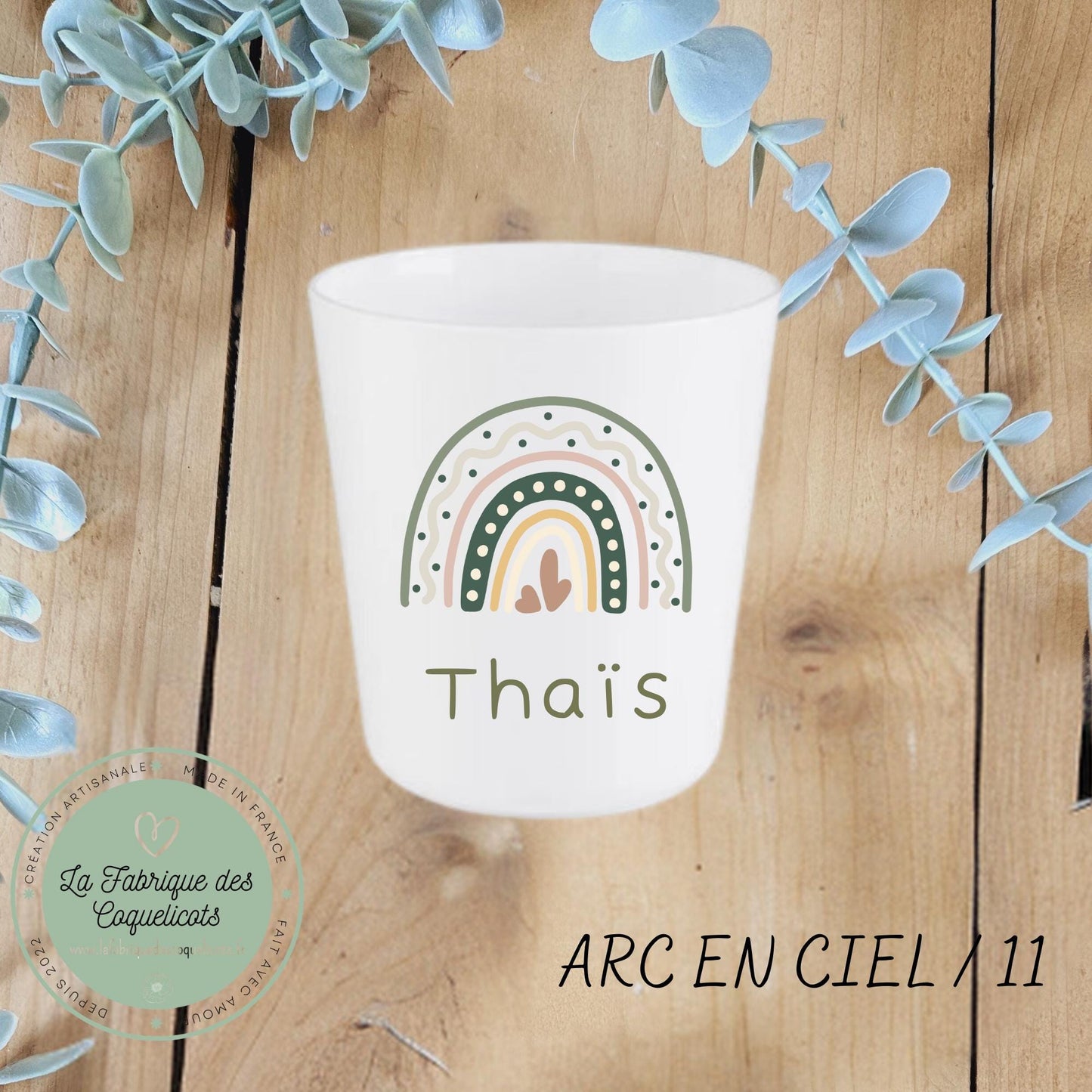 Gobelet / verre personnalisé enfant bébé / cadeau personnalisé rentrée des classes école maternelle / incassable / fille GARCON