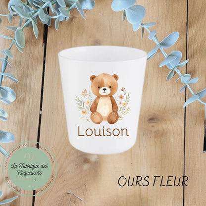 Gobelet / verre personnalisé enfant bébé / cadeau personnalisé rentrée des classes école maternelle / incassable / fille GARCON