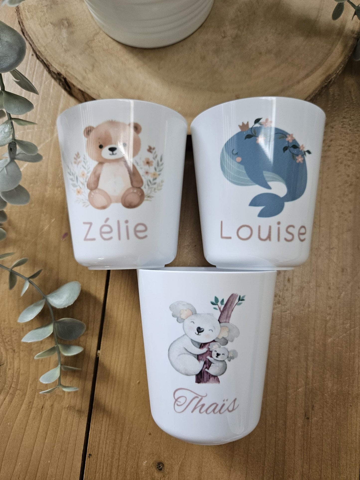 Gobelet / verre personnalisé enfant bébé / cadeau personnalisé rentrée des classes école maternelle / incassable / fille GARCON