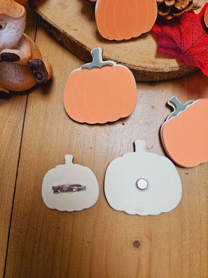 Broche citrouille coloré - déco automne - Edition limitée - happy fall - Pumpkin- automne - broche personnalisé - cadeau femme - halloween