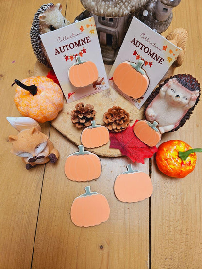 Broche citrouille coloré - déco automne - Edition limitée - happy fall - Pumpkin- automne - broche personnalisé - cadeau femme - halloween