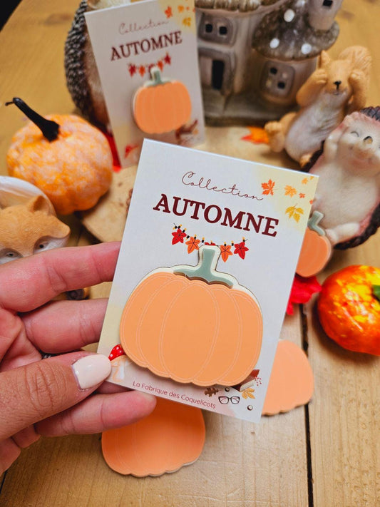 Broche citrouille coloré - déco automne - Edition limitée - happy fall - Pumpkin- automne - broche personnalisé - cadeau femme - halloween