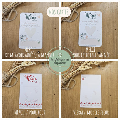 Pin's - COEUR /cadeau maitresse - fin année / Noël / merci - atsem evjf cadeau invité / maman mamie -nounou - collègue - cadeau merci