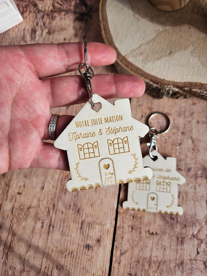 Porte clé maison personnalisé | cadeau personnalisé | nouvelle maison | port clé personnalisé