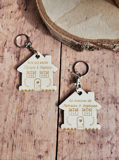 Porte clé maison personnalisé | cadeau personnalisé | nouvelle maison | port clé personnalisé