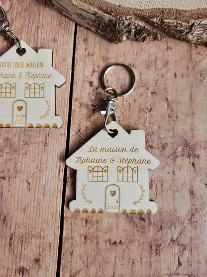 Porte clé maison personnalisé | cadeau personnalisé | nouvelle maison | port clé personnalisé