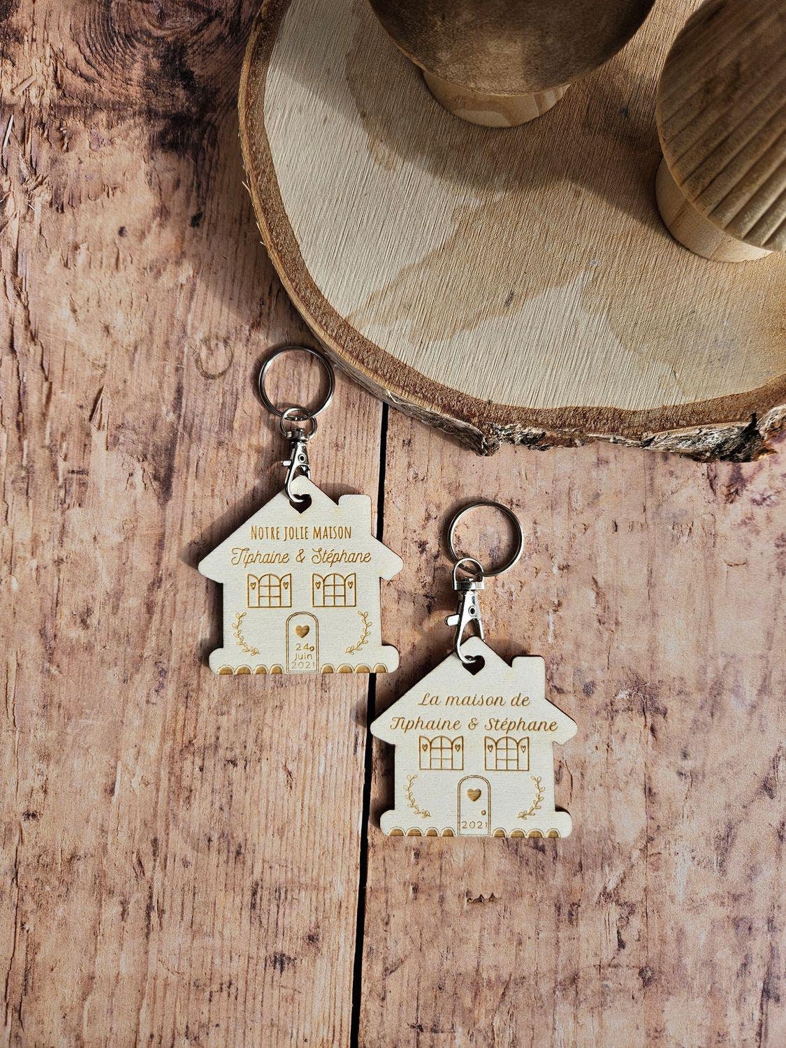 Porte clé maison personnalisé | cadeau personnalisé | nouvelle maison | port clé personnalisé