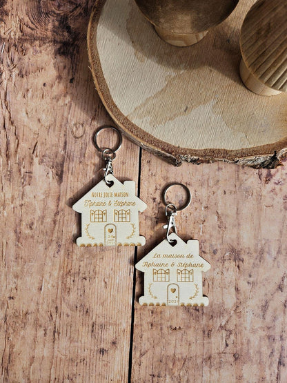 Porte clé maison personnalisé | cadeau personnalisé | nouvelle maison | port clé personnalisé