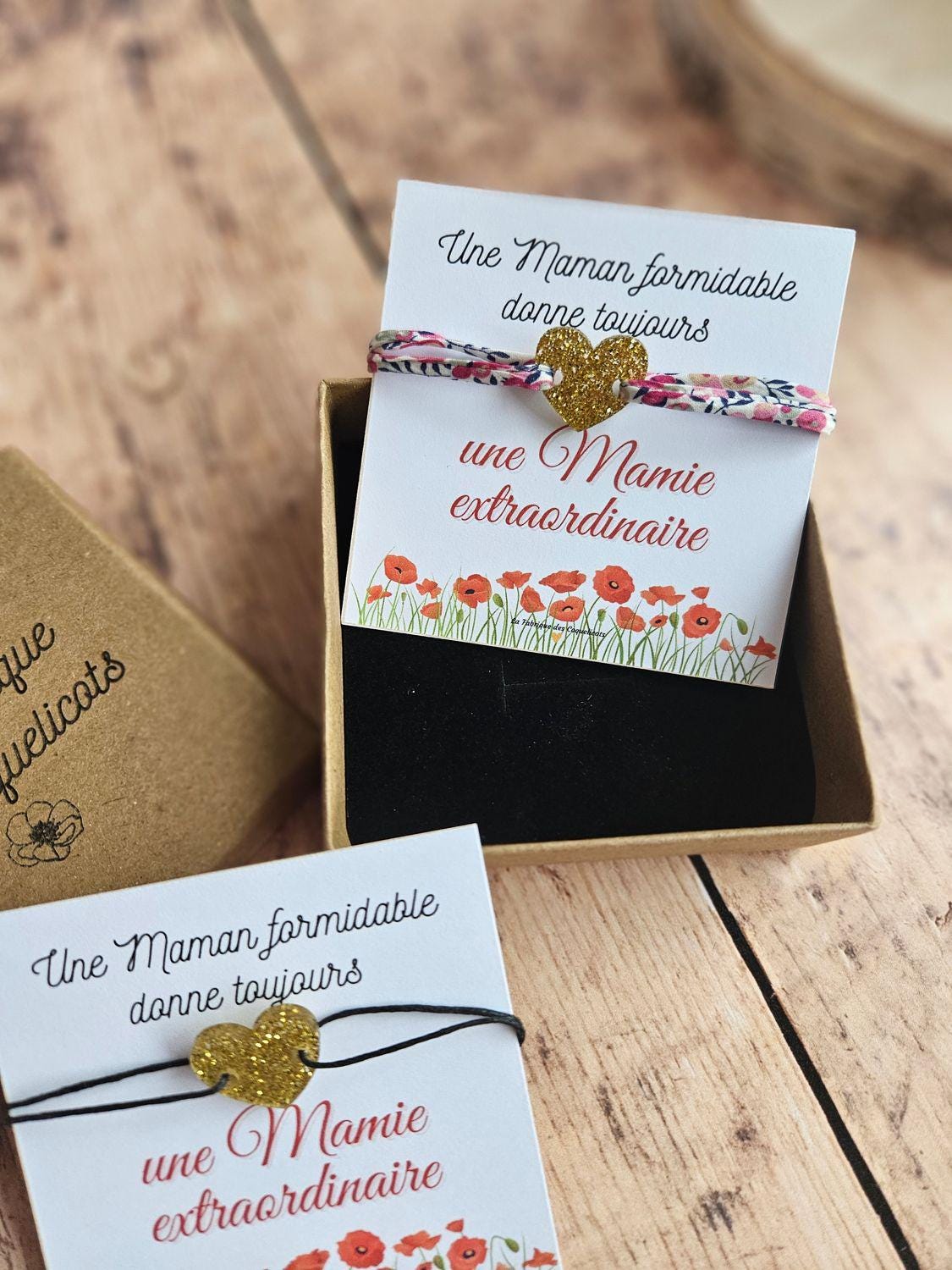 Bracelet personnalisé annonce -  marraine mamie témoin grossesse Noël cadeau personnalisé femme enfant liberty