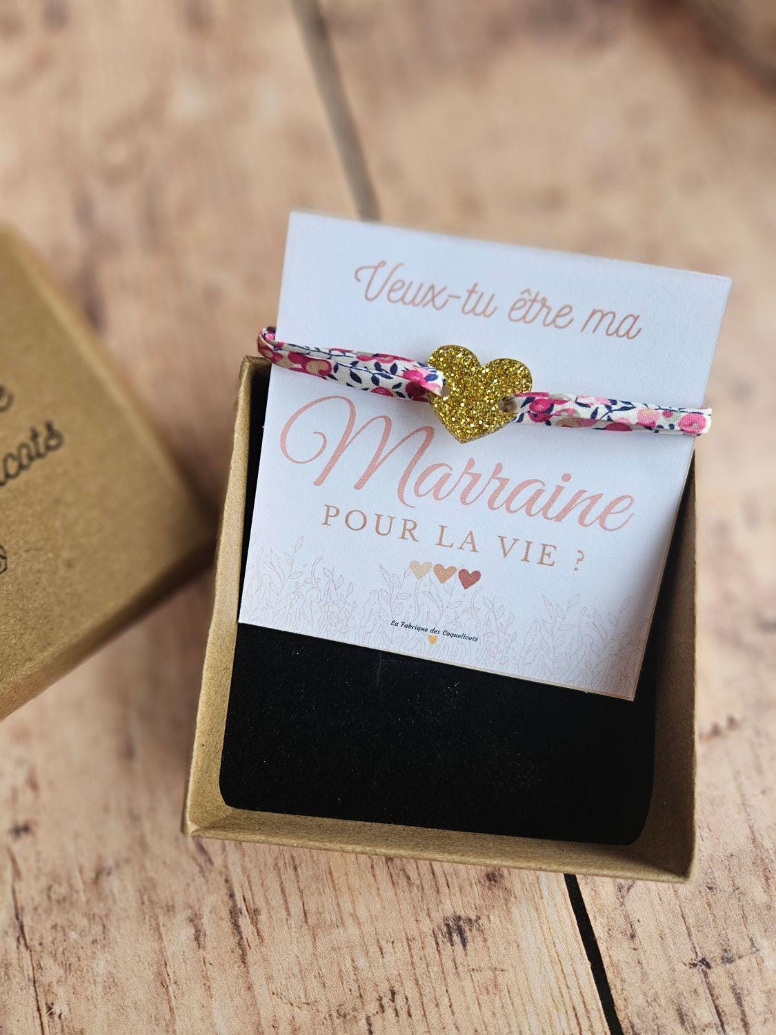 Bracelet personnalisé annonce -  marraine mamie témoin grossesse Noël cadeau personnalisé femme enfant liberty