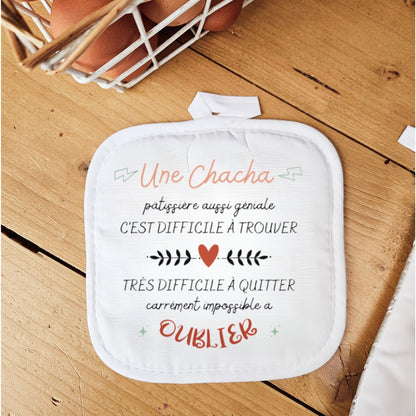 Gant et manique cuisine personnalisé - cadeau femme mamie maman fête grands-mères fête des mères - cadeau nounou soeur amie - super collègue