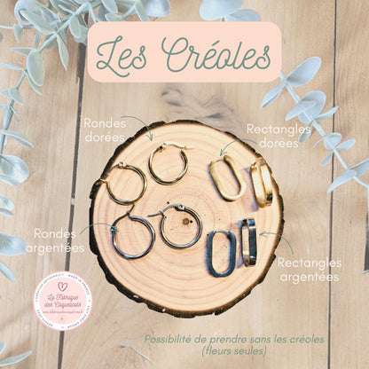 Pampilles interchangeables - par 2 - ZELIE   - mauve pastel