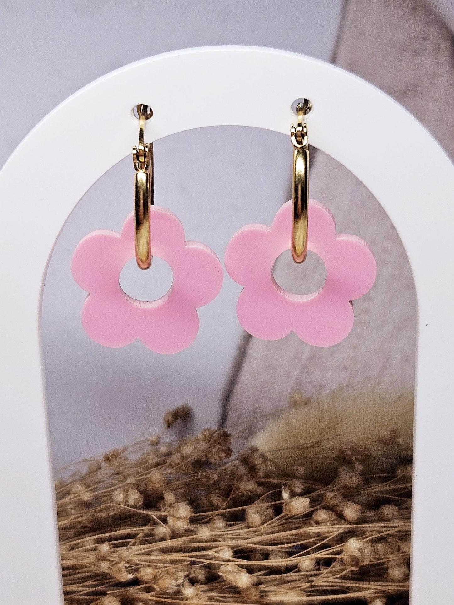 Pampilles interchangeables - par 2 - ZELIE   - rose pastel