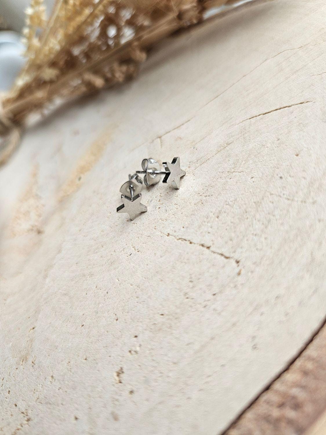 Boucles oreilles ETOILE - boucle oreille puce clou Etoile doré / argenté ou rose gold / enfant femme en Acier Inoxydable pour femme  Enfant