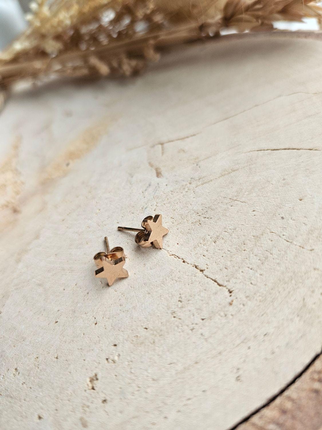 Boucles oreilles ETOILE - boucle oreille puce clou Etoile doré / argenté ou rose gold / enfant femme en Acier Inoxydable pour femme  Enfant