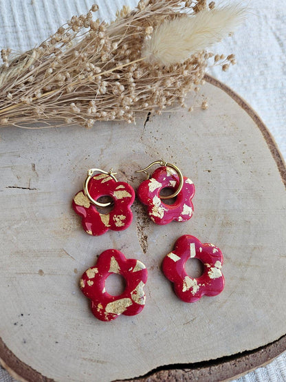 Pampilles interchangeables - par 2  - maxi ZELIE ROUGE love