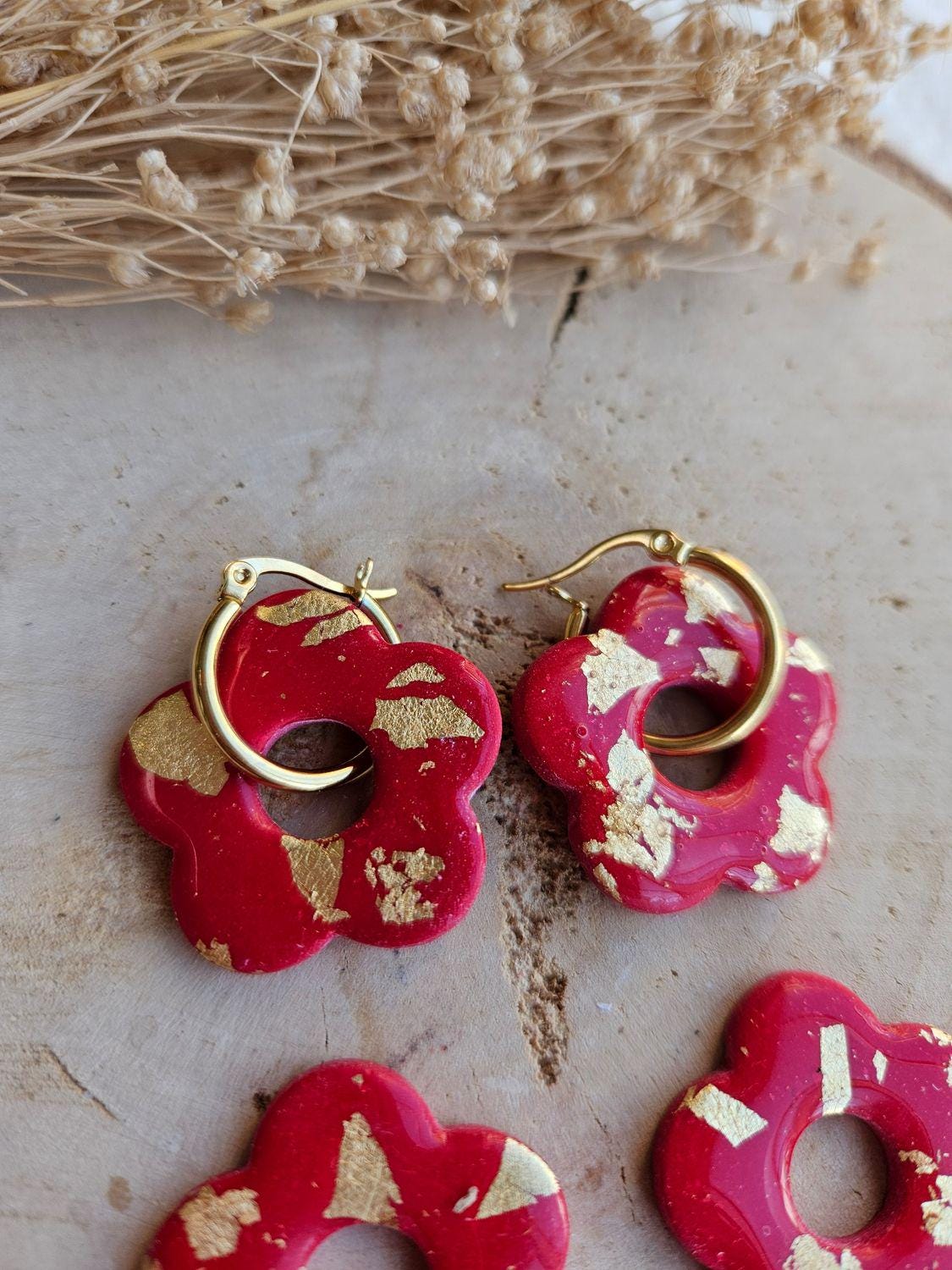 Pampilles interchangeables - par 2  - maxi ZELIE ROUGE love