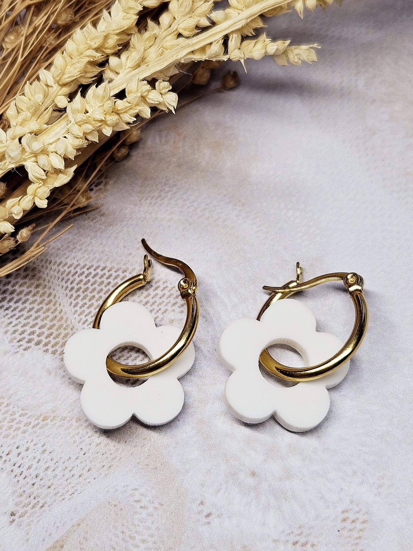 Pampilles interchangeables - par 2 - ZELIE   - BLANCHE