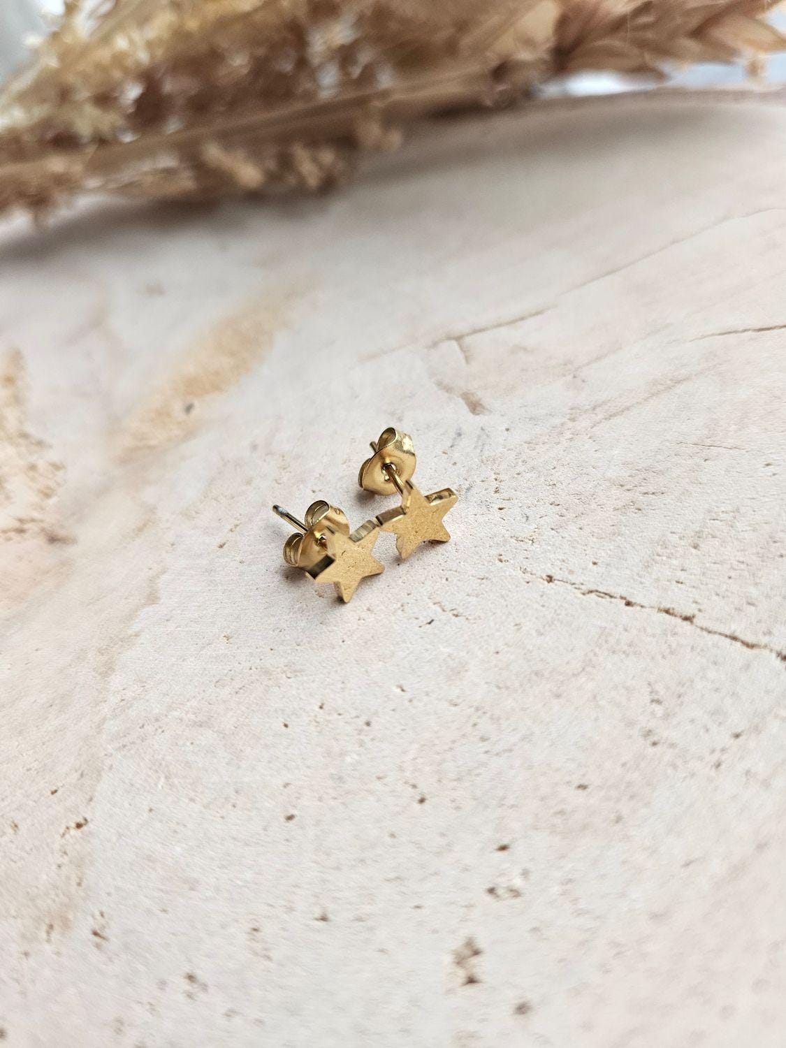 Boucles oreilles ETOILE - boucle oreille puce clou Etoile doré / argenté ou rose gold / enfant femme en Acier Inoxydable pour femme  Enfant