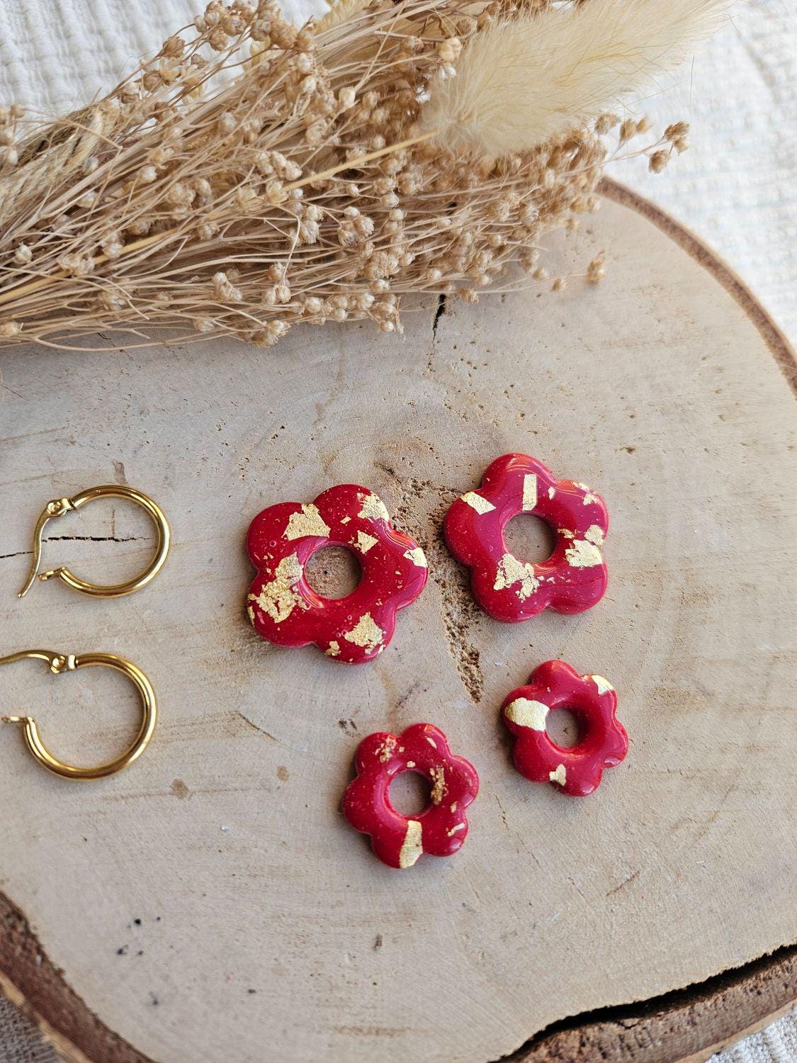 Pampilles interchangeables - par 2  - maxi ZELIE ROUGE love