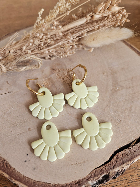 Pampilles interchangeables - par 2 - - LYLY  JAUNE VERT