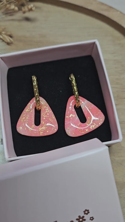 Pampilles interchangeables - par 2 - Collection Saint Valentin - SIMONE - ROSE & OR