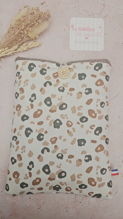 Housse pour livre - LEOPARD BEIGE