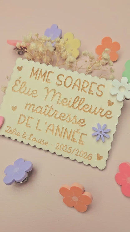 MAGNET BISCUIT PERSONNALISÉ FIN D'ANNÉE SCOLAIRE