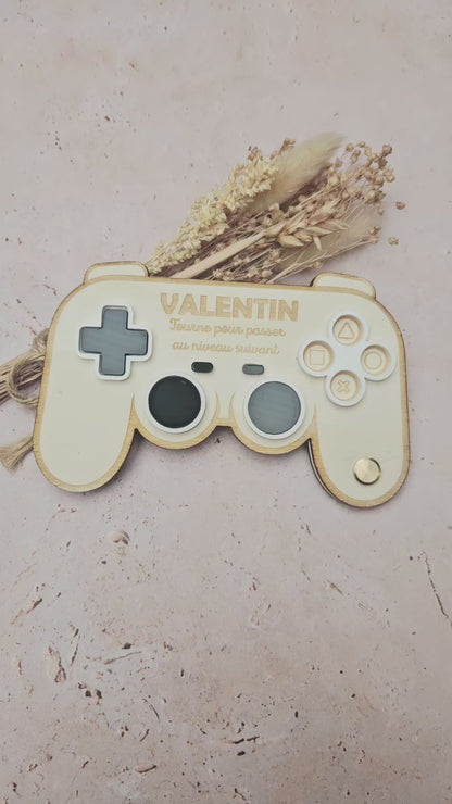 Demande surprise personnalisée -  manette de jeu vidéo - demande parrain marraine annonce tonton témoin