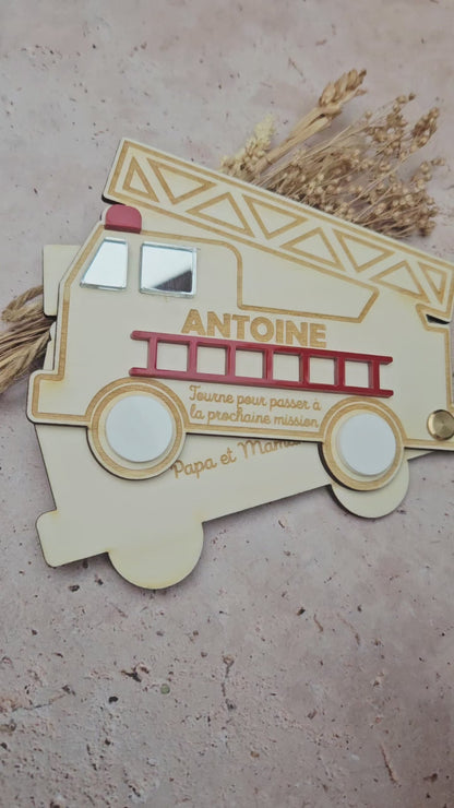 Demande / Annonce surprise personnalisée -  CAMION POMPIER