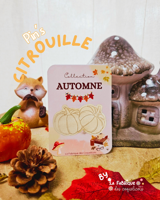 Pin's citrouille - déco automne - edition limitée - fall in love - pumpkin