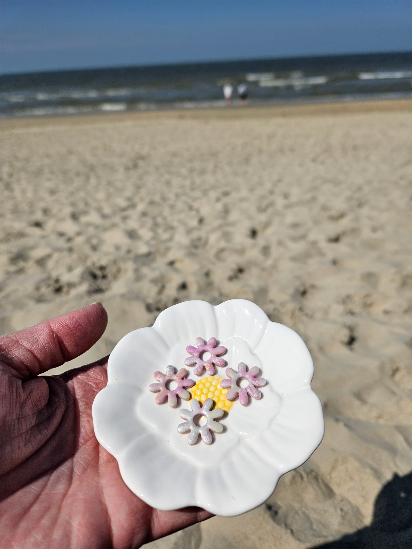 Pampilles interchangeables - par 2 - SOLENE - NACRÉ ROSE