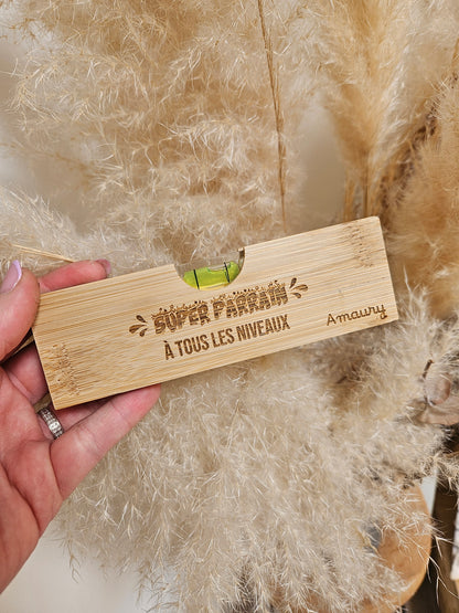 Niveau à bulle personnalisé - cadeau homme papa papy
