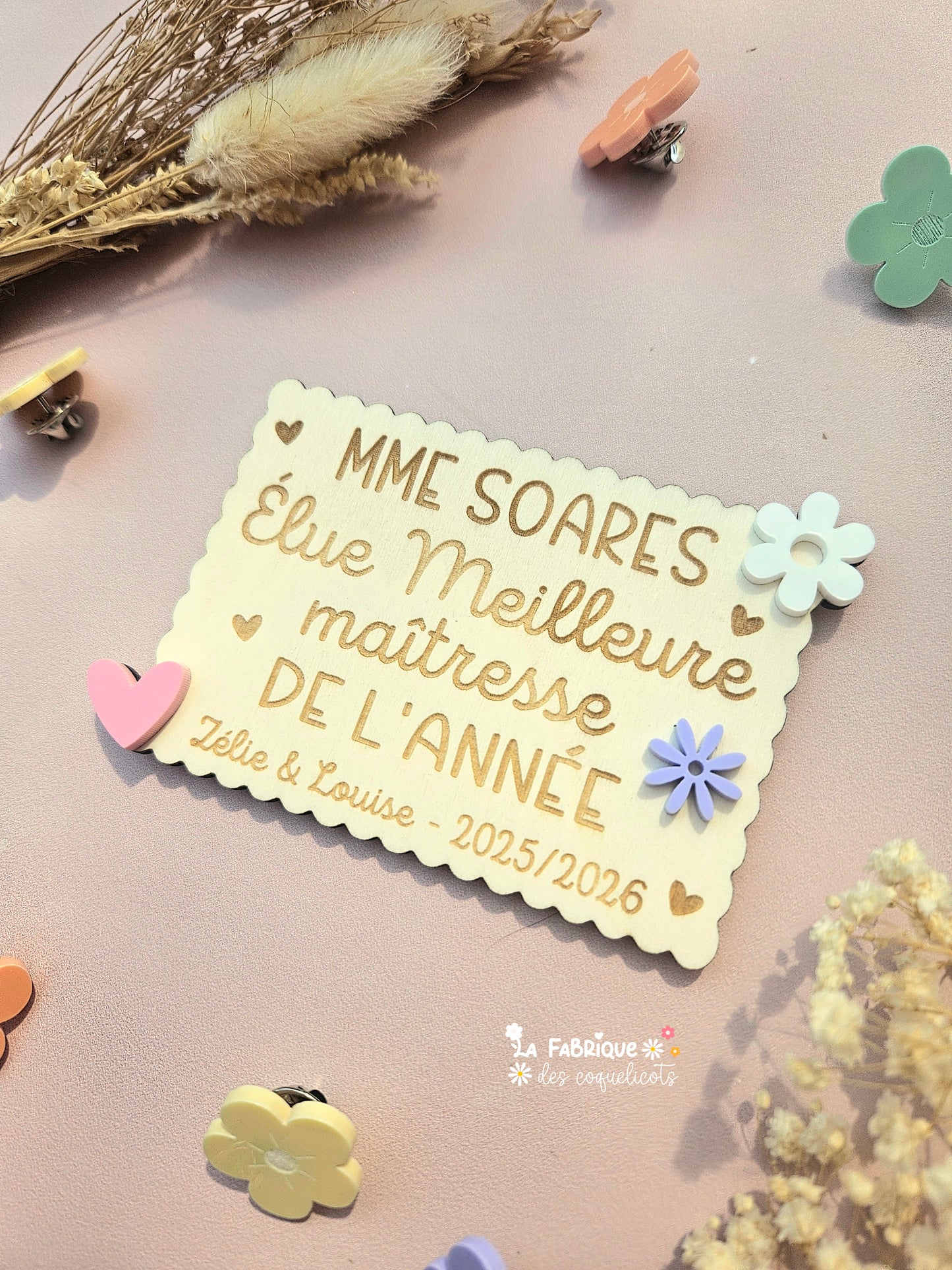 MAGNET BISCUIT PERSONNALISÉ FIN D'ANNÉE SCOLAIRE