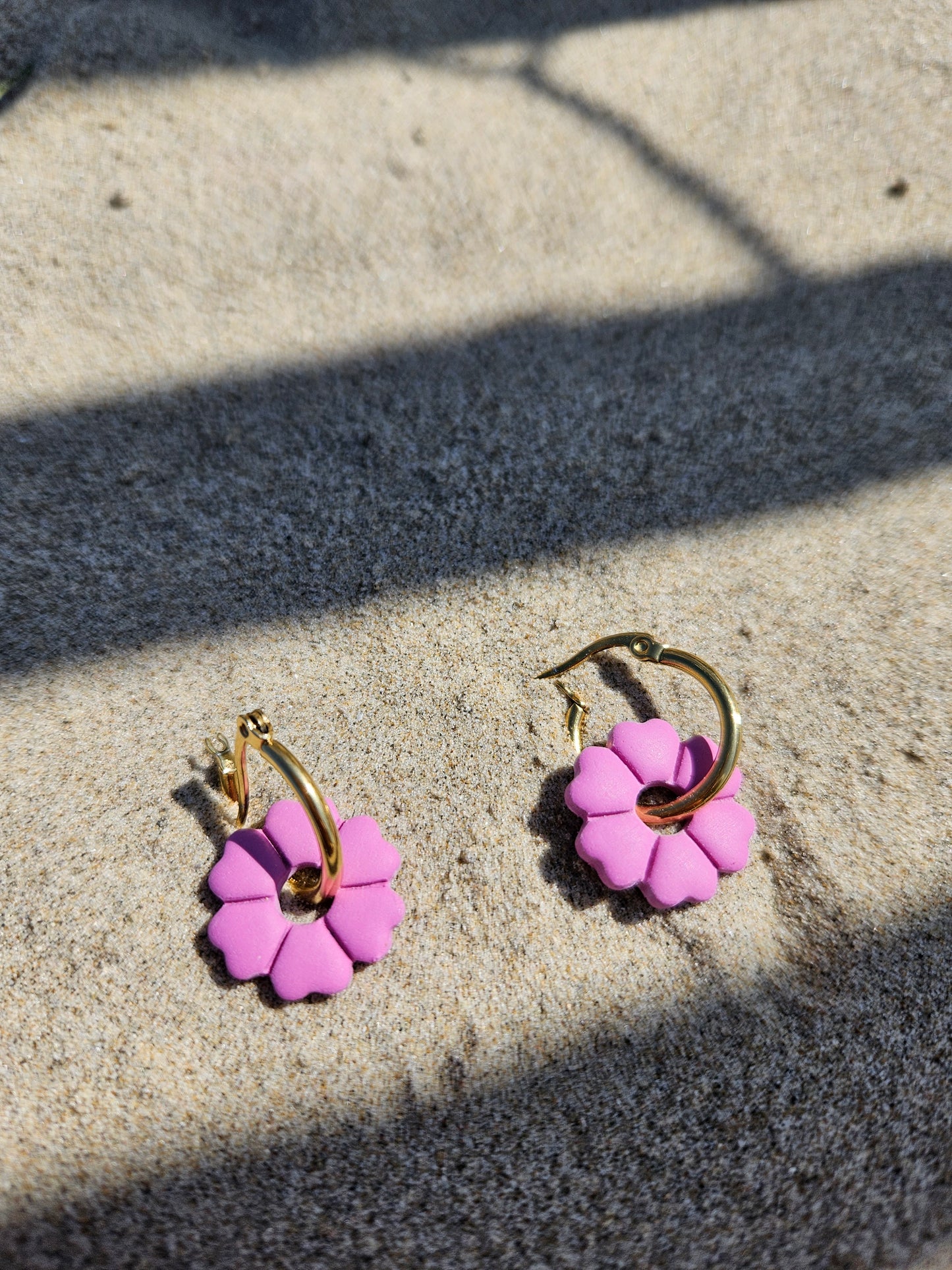 Pampilles interchangeables - par 2 -JEANNE / ROSE MAUVE